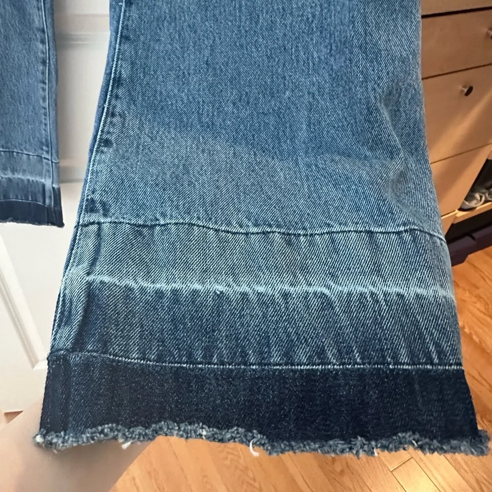 JW Anderson Flared Logo Embroidered Jeans - Blue - Picture 6 of 6